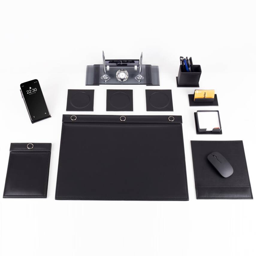 11 Parça Düğmeli Sümen Takımı - Gümüş Elit Kristal İsimlik Lüks Sümen Takımı - 2