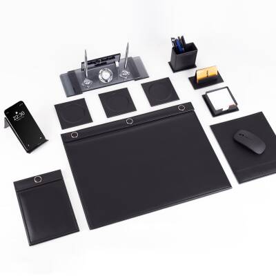 11 Parça Düğmeli Sümen Takımı - Gümüş Elit Kristal İsimlik Lüks Sümen Takımı - 3