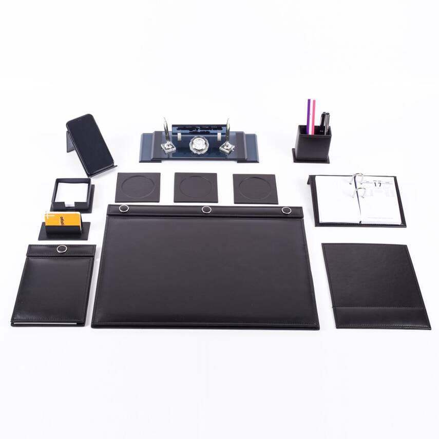 10 Parça Düğmeli Sümen Takımı - Gümüş Elit Kristal İsimlik Lüks Sümen Takımı - 2