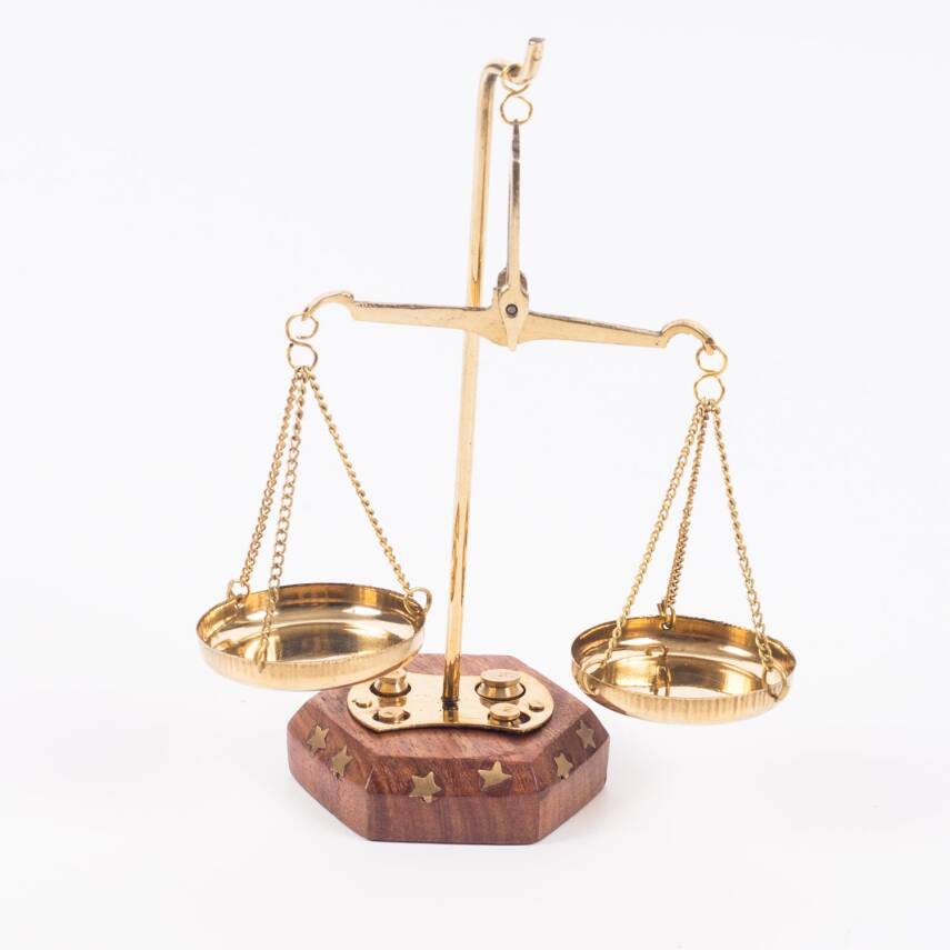 13cm Altın Rengi Adalet Terazi Biblosu - 2