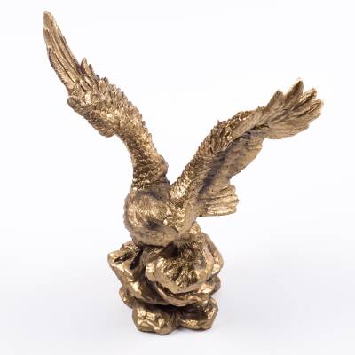 20 cm Yüksekliğinde Altın Rengi Kartal Biblosu - Ofistike
