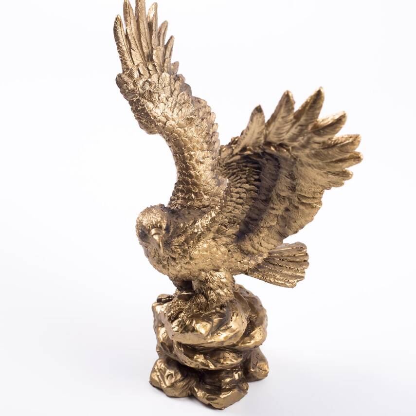 20 cm Yüksekliğinde Altın Rengi Kartal Biblosu - 2