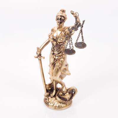 20cm Altın Rengi Adalet Heykeli Themis Biblosu Avukatlara Özel Biblo Heykel - 4