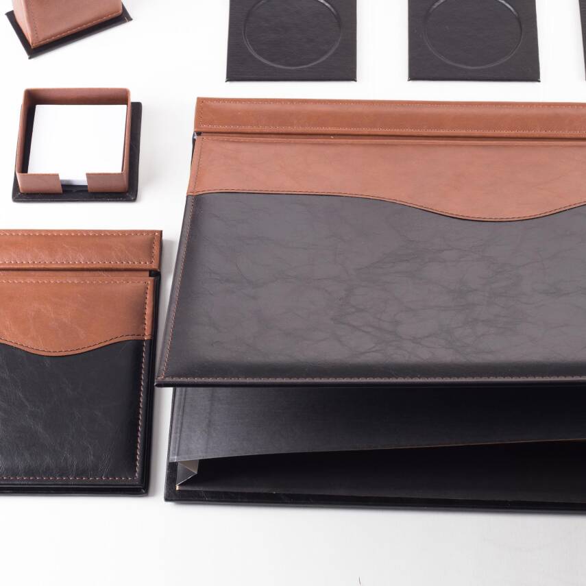 9 Parça Siyah Taba Lüks Sümen Takımı Elit İsimlik Lüks Sümen Seti Kristal Masa İsimliği Masa Sümeni - 5