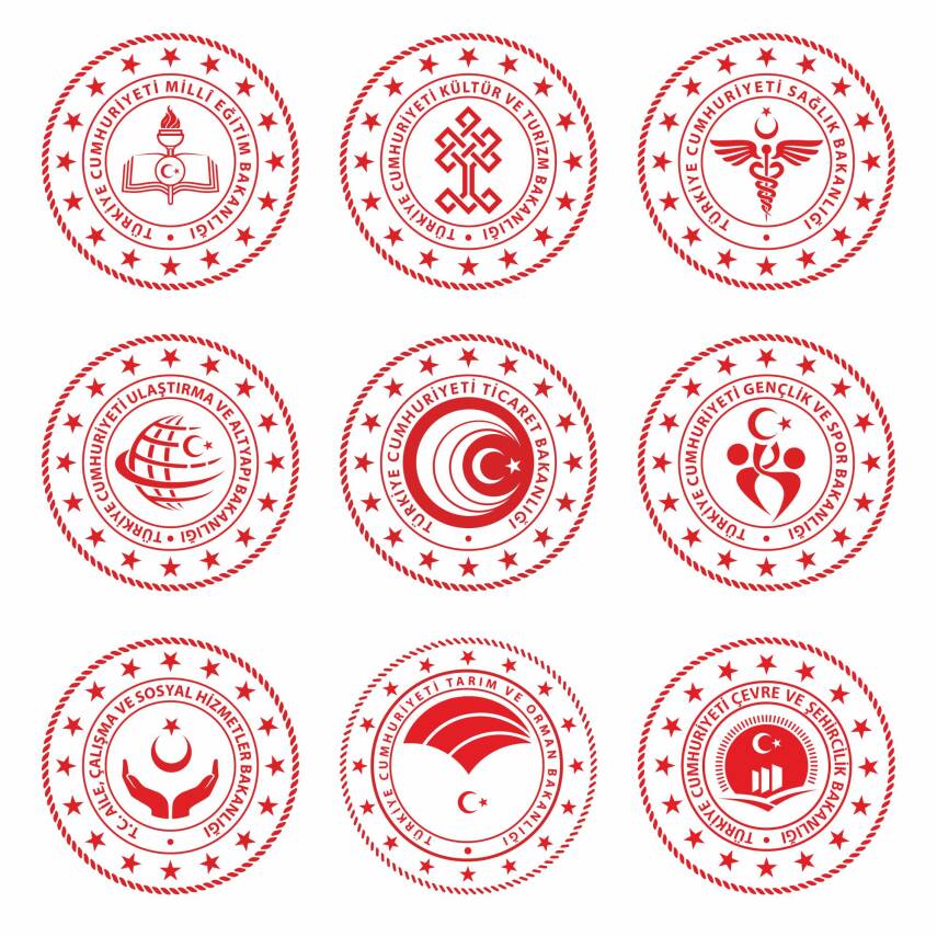 Adalet Bakanlığı Logolu Masa İsimliği Kurumlara Özel Elit Kristal Ofis Masaüstü İsimlik - 7