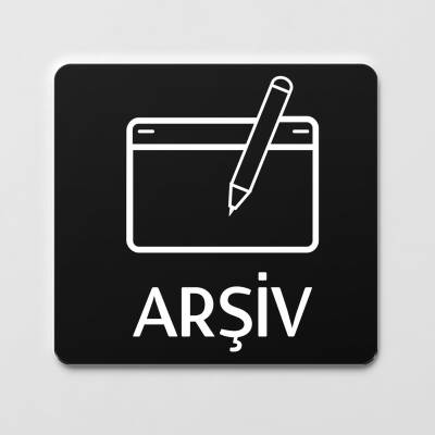 Arşiv Odası Kapı Levhası Ofis Yönlendirme Kapı İsimlik Oda Tabela - Ofistike