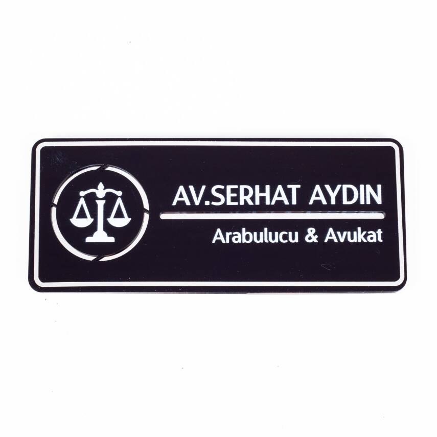 Avukata Özel Kapı İsimlik Tabelası Ofis Yönlendirme Kapı İsimlik Avukat Tabela - 4