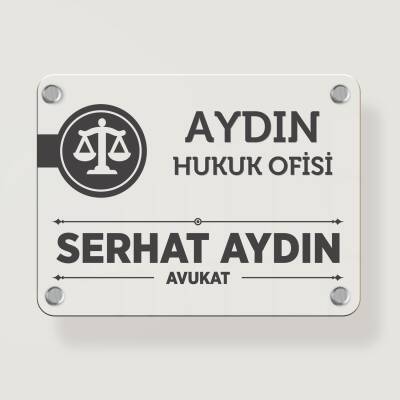 Avukatlara Özel Kapı Tabela Büro Ofis Mini Giriş Tabelası Avukat Ofis Tabela - Ofistike