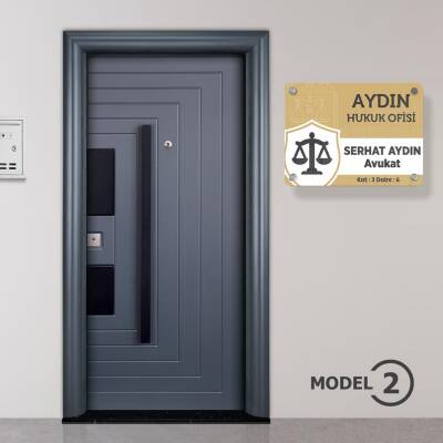 Avukatlara Özel Kapı Tabela Büro Ofis Mini Giriş Tabelası Avukat Ofis Tabela - 3