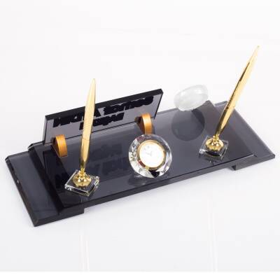 Belediye Başkanlığı Logolu Başkana Özel Makam Masa İsimliği Logolu Kristal Ofis Masaüstü İsimlik - 4