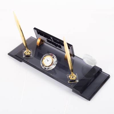 Belediye Başkanlığı Logolu Başkana Özel Makam Masa İsimliği Logolu Kristal Ofis Masaüstü İsimlik - 5