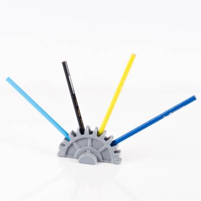 Çark Figürlü 3D Kalemlik Ofis Masa üstü Aksesuar İş yeri Hediyesi - Ofistike