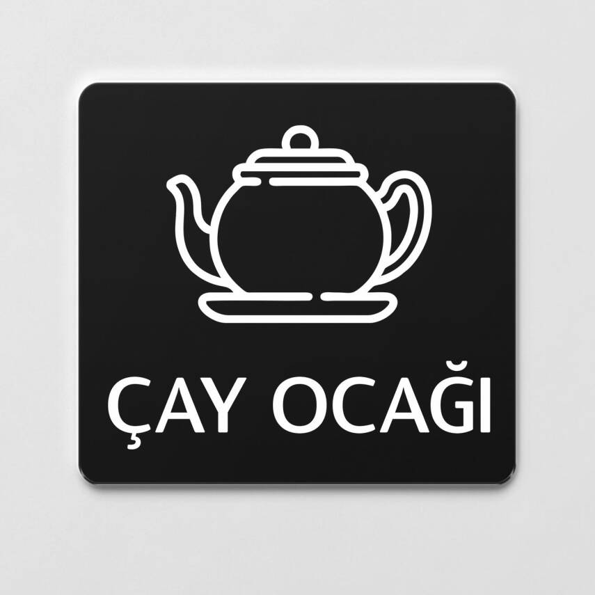 Çay Ocağı Tabela Ofis Yönlendirme Kapı İsimlik Çay Ocağı Tabelası - 1
