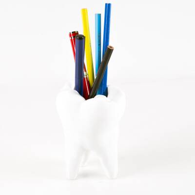 Diş Figürlü 3D Kalemlik Ofis Masa üstü Aksesuar İş yeri Hediyesi - Ofistike