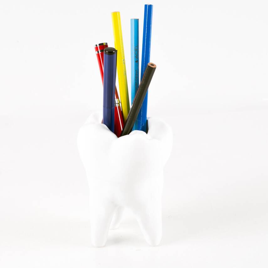 Diş Figürlü 3D Kalemlik Ofis Masa üstü Aksesuar İş yeri Hediyesi - 1