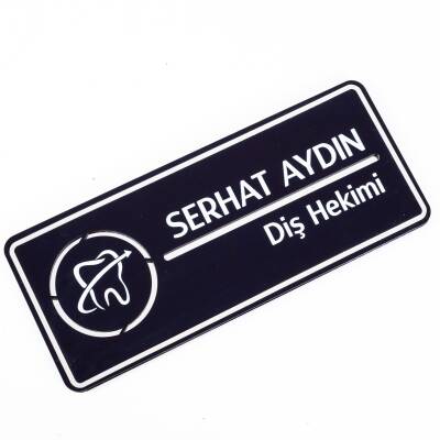 Diş Hekimine Özel Kapı İsimlik Tabelası Ofis Yönlendirme Kapı İsimlik Diş Hekimi Tabela - 2