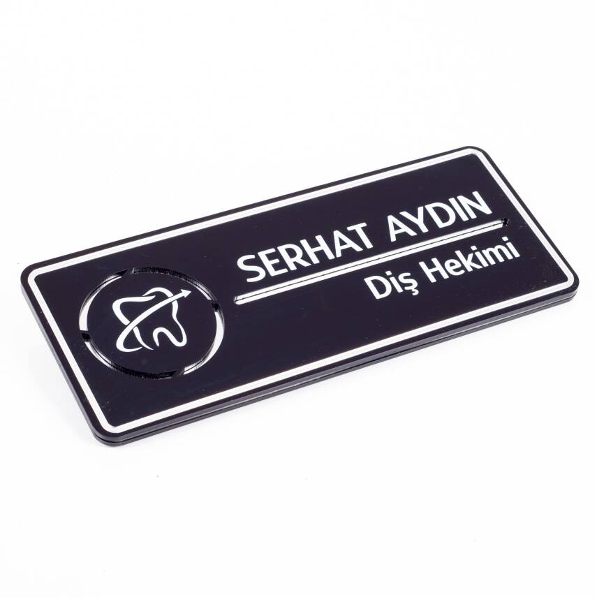 Diş Hekimine Özel Kapı İsimlik Tabelası Ofis Yönlendirme Kapı İsimlik Diş Hekimi Tabela - 4