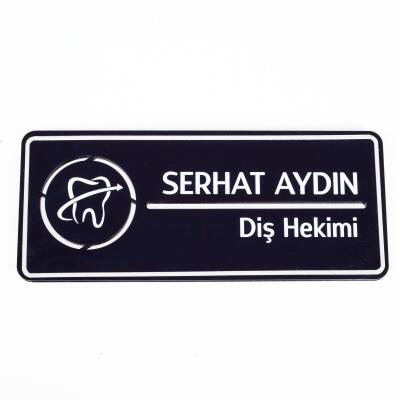 Diş Hekimine Özel Kapı İsimlik Tabelası Ofis Yönlendirme Kapı İsimlik Diş Hekimi Tabela - 5
