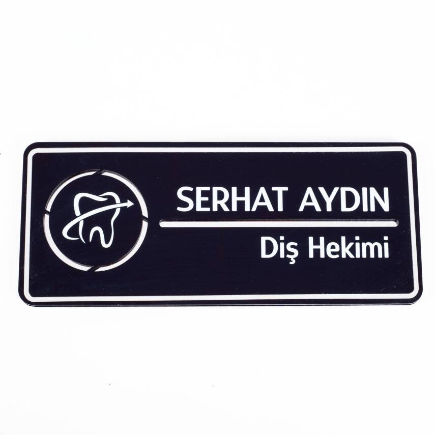 Diş Hekimine Özel Kapı İsimlik Tabelası Ofis Yönlendirme Kapı İsimlik Diş Hekimi Tabela - 5