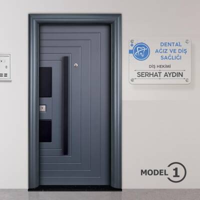 Diş Hekimlerine Özel Kapı Tabela Büro Ofis Mini Giriş Tabelası - 2