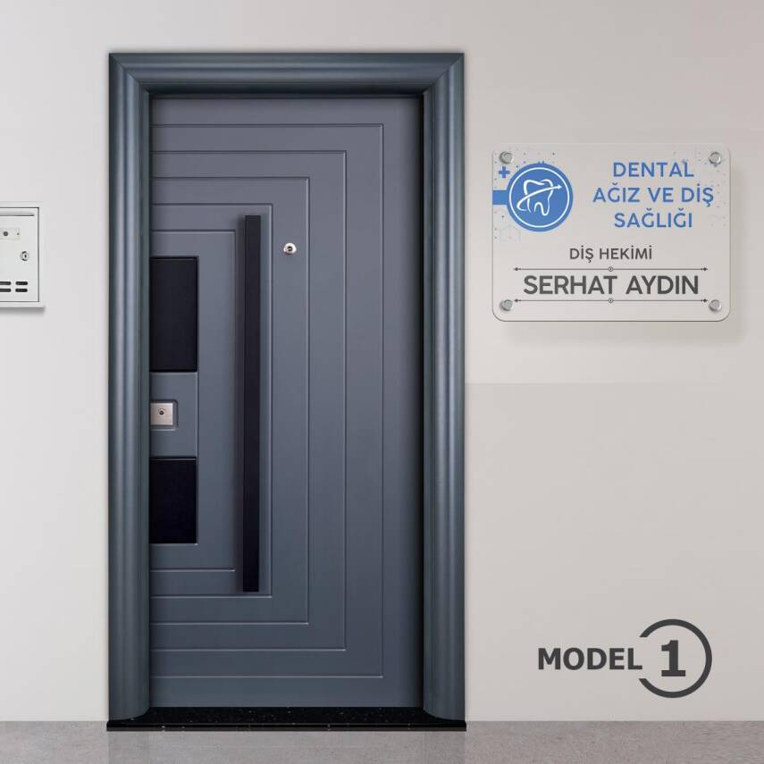 Diş Hekimlerine Özel Kapı Tabela Büro Ofis Mini Giriş Tabelası - 2