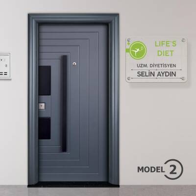 Diyetisyenlere Özel Kapı Tabela Büro Ofis Mini Giriş Tabelası - 3