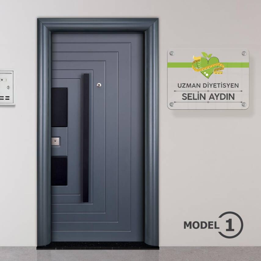Diyetisyenlere Özel Kapı Tabela Büro Ofis Mini Giriş Tabelası - 2