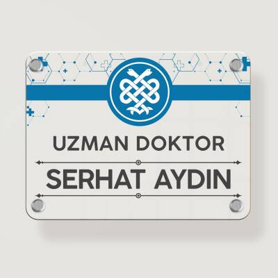 Doktora Özel Kapı Tabela Büro Ofis Mini Giriş Tabelası Doktor Hekim Tabela - Ofistike
