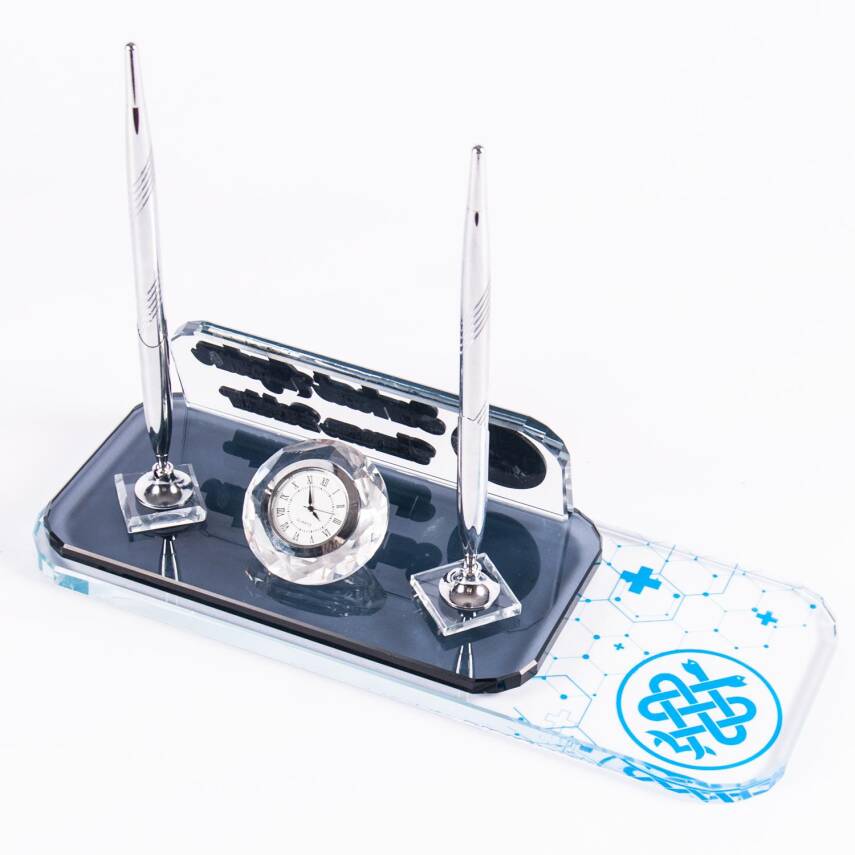 Doktorlara Özel Kristal Masa İsimlik Tıp Logolu Ofis Masa İsimliği - 2