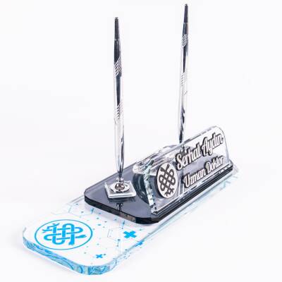 Doktorlara Özel Kristal Masa İsimlik Tıp Logolu Ofis Masa İsimliği - 3