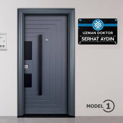 Doktorlara Özel Siyah Kapı Tabela Büro Ofis Mini Giriş Tabelası - 2