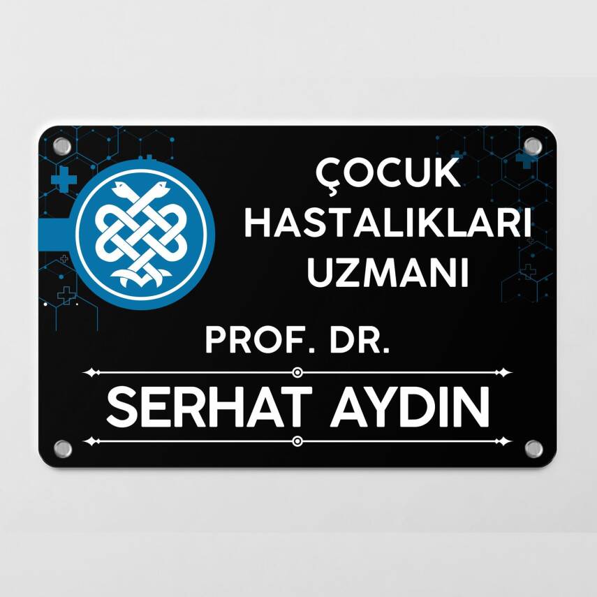 Doktorlara Özel Siyah Kapı Tabela Büro Ofis Mini Giriş Tabelası - 3