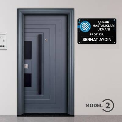 Doktorlara Özel Siyah Kapı Tabela Büro Ofis Mini Giriş Tabelası - 4