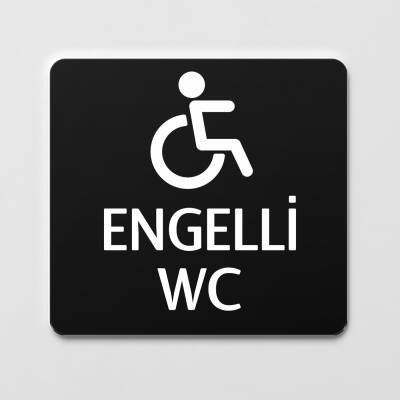 Engelli Tuvaleti Kapı Levhası Ofis Yönlendirme Kapı İsimlik Tabela - Ofistike
