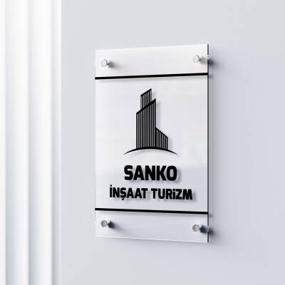 Firmalara Özel 50x70 Kapı Tabelası Büro Tabela Şirket Tabelası 