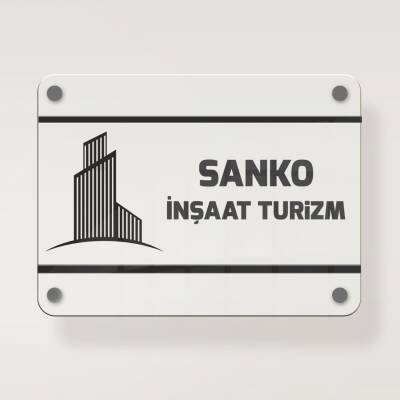 Firmalara Özel 50x70 Kapı Tabelası Büro Tabela Şirket Tabelası - 3