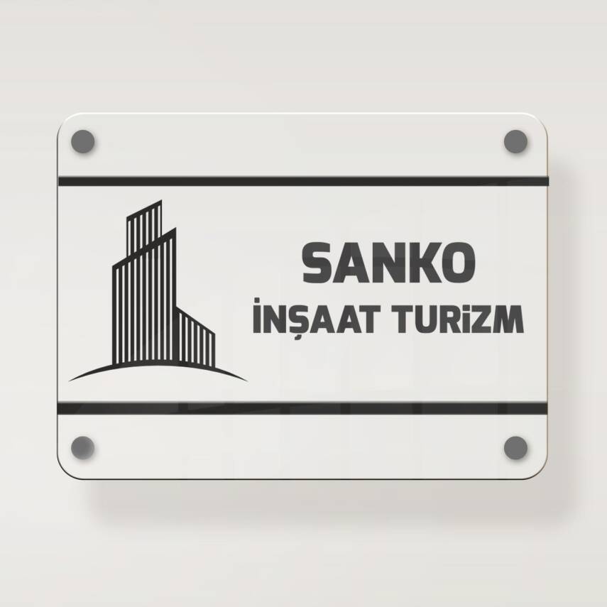 Firmalara Özel 50x70 Kapı Tabelası Büro Tabela Şirket Tabelası - 3
