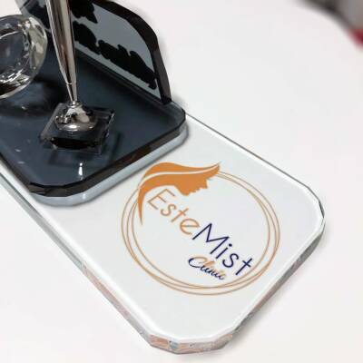 Firmalara Özel Logo Baskılı Kristal Ofis Masa İsimliği - 3