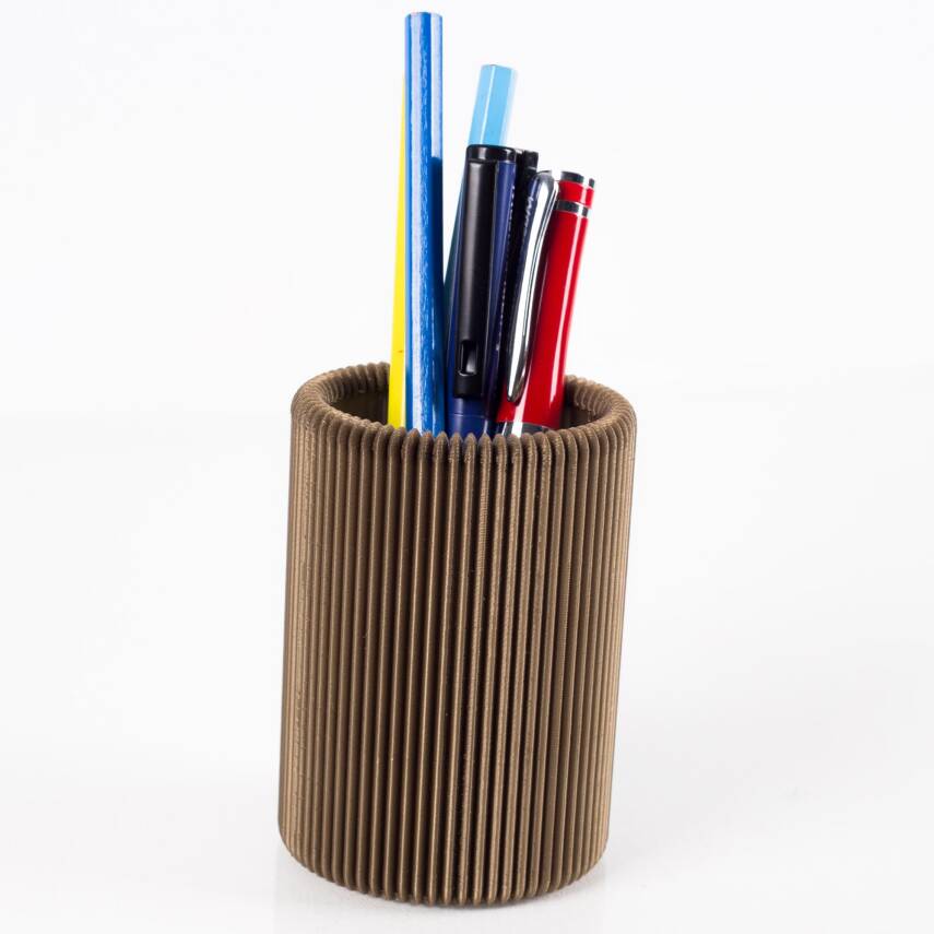 Gold Renk Fitil Desenli 3D Kalemlik Ofis Masa üstü Aksesuar İş yeri Hediyesi - 2