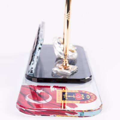 Jandarmalara Özel Masa İsimlik Askere Özel Ofis Masa İsimliği Astsubay Terfi Tayin Hediyesi - 4