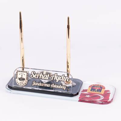 Jandarmalara Özel Masa İsimlik Askere Özel Ofis Masa İsimliği Astsubay Terfi Tayin Hediyesi - 2