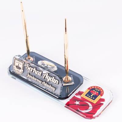 Jandarmalara Özel Masa İsimlik Askere Özel Ofis Masa İsimliği Astsubay Terfi Tayin Hediyesi - 5