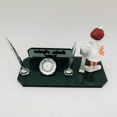 Kadın Doktor Hemşire Biblolu İsimlik Kristal Masa İsimliği Sağlıkçılara Özel - 3