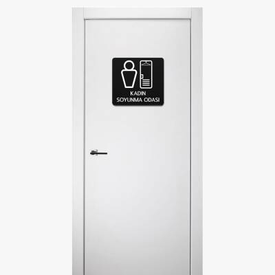 Kadın Soyunma Odası Tabelası Ofis Yönlendirme Kapı İsimlik Soyunma Alanı Tabela - 2