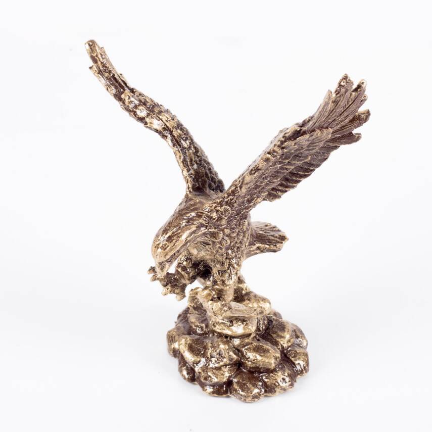 Kartal Biblolu Kristal Masa İsimliği Altın Renk Kristal Masaüstü İsimlik Yeni İş Ofis Hediyesi - 6