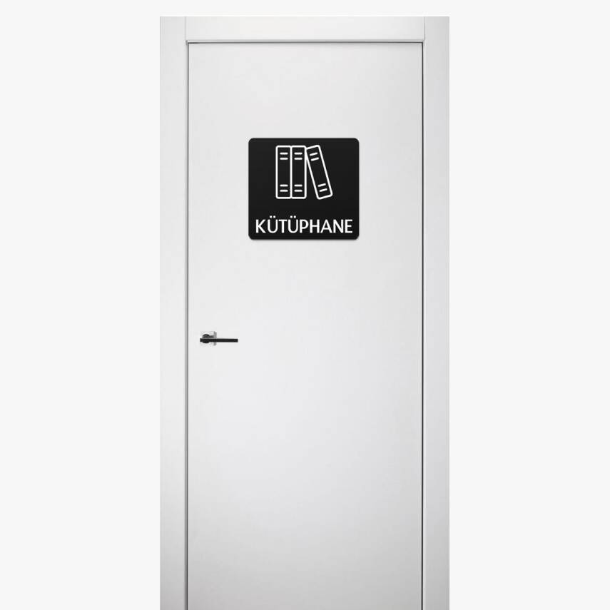Kütüphane İsimlik Ofis Yönlendirme Kapı İsimlik Fotokopi Tabelası - 2