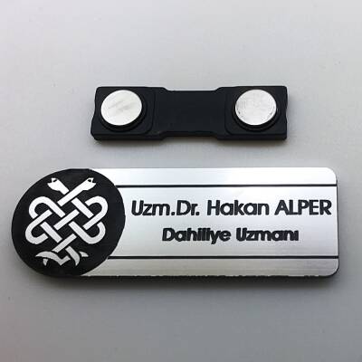 Logo Baskılı Mesleklere Özel Tasarımlı Kişiye Özel Yaka İsimliği - Ofistike