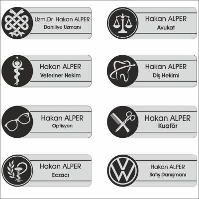 Logo Baskılı Mesleklere Özel Tasarımlı Kişiye Özel Yaka İsimliği - 2