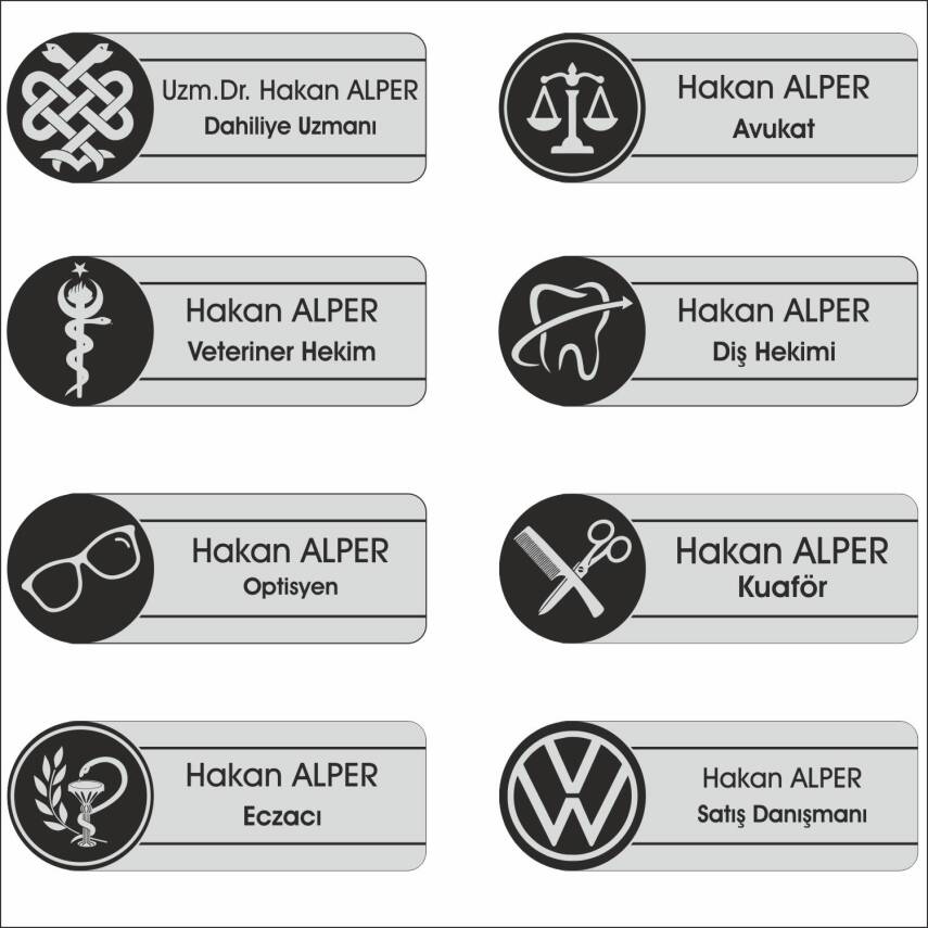 Logo Baskılı Mesleklere Özel Tasarımlı Kişiye Özel Yaka İsimliği - 2