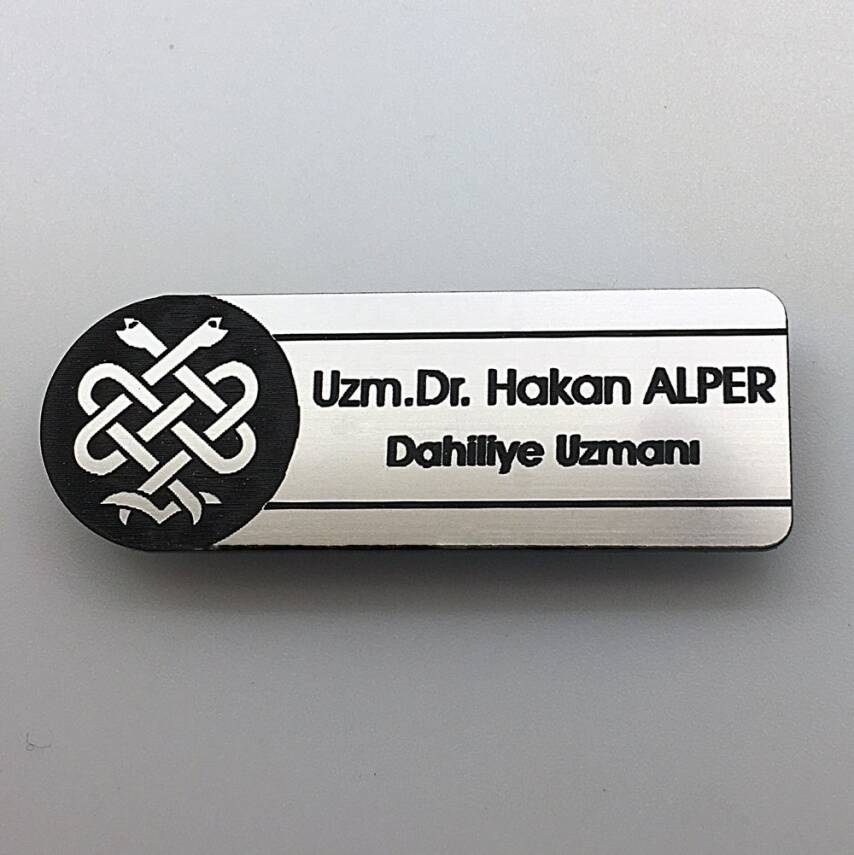 Logo Baskılı Mesleklere Özel Tasarımlı Kişiye Özel Yaka İsimliği - 3